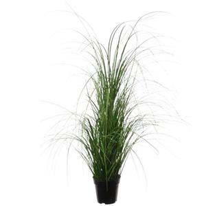 Louis maes Quality Kunstplant - Siergras Bush - Donkergroen - H110 Cm