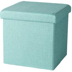 Urban Living Poef/hocker/opbergbox - Mintgroen - Mdf - 38 X 38 Cm