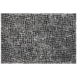 BELIANI Vloerkleed polyester zwart/wit 200 x 300 cm PUNGE