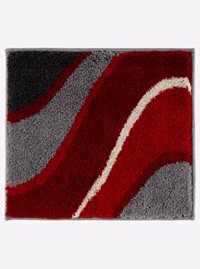 Badmat in rood/grijs van Grund