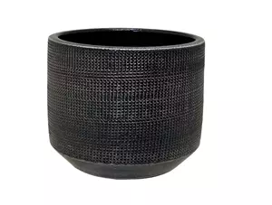 HS Potterie Pot lagos d19h17cm raster zwart