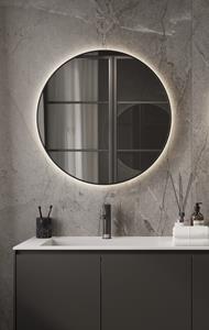 Martens Design Toronto spiegel met LED verlichting, spiegelverwarming en sensor 120cm mat zwart