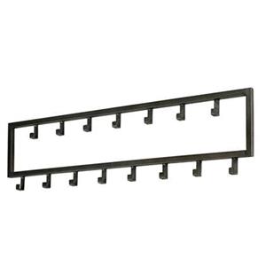 Fraaai Kapstok industrieel 15 haken - 80 cm zwart