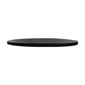 HSM Collection HSM - Ovaal Salontafelblad - 120x80x4,5 - Zwart - Mangohout