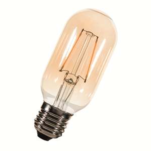 BAIL led-lamp, goud, voet E27, 2W, temp 2200K, uitv glas/afd hldr