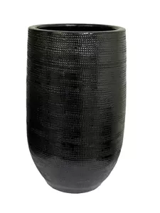 HS Potterie Vaas tokio d22h40cm gl. zwart