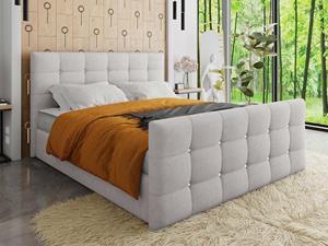 Mobistoxx Boxspring KLEOPATRA 140x200 cm lichtgrijs