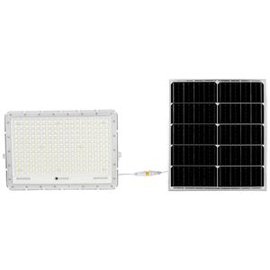 VT-240W Weißer LED-Strahler mit 30-W-Solarpanel und Fernbedienung, LED-Flutlicht mit austauschbarer Batterie, 4000 k, 3 m Kabel – 7848 - Weiß - V-tac