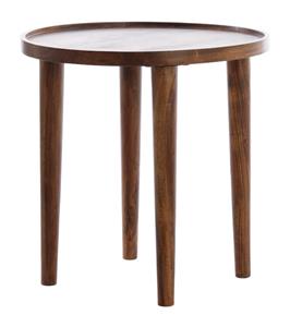 Light & Living Ronde Bijzettafel Qiano Acaciahout, Ø45cm - Bruin