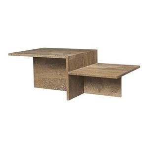Ferm living Distinct Salontafel - Travertine Dark Brown
