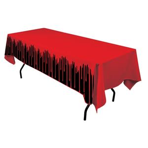 Horror tafelkleed bloed print - 137 x 274 cm - Halloween thema -