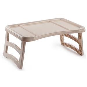 Plasticforte Dienblad - ontbijt op bed tafeltje - taupe - 51x33 cm - schoottafeltje -