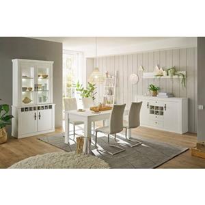 Home affaire Wandmeubel Ravenna in romantische landelijke stijl, grepen van metaal, soft-closefunctie (4 stuks)
