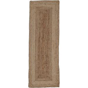 Carpetfine Vloerkleed Nele jute-vloerkleed natuurmateriaal gevlochten tweezijdig te gebruiken kleed van 100% jute, vierkant en als loper