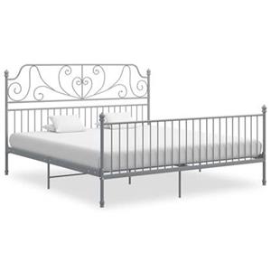 VidaXL Bedframe metaal grijs 180x200 cm