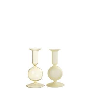 J-Line Kaarshouder 1 Bal Mat|Transparant Glas Licht Geel Small Asso