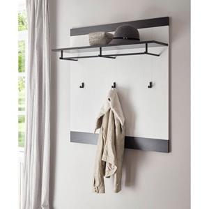 Home affaire Kapstokpaneel Sherwood in modern houtdecor, met beslag van metaal, breedte 92 cm