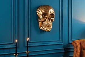 Invicta Interior Muursculptuur Skull 40cm Gouden/ 38385