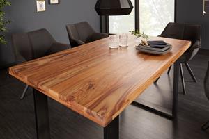 Invicta Interior Eettafel Iron Craft 140cm Sheesham 45mm/ 39867