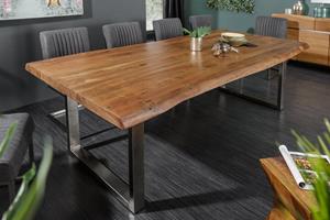 Invicta Interior Eettafel Mammut 200cm Acacia hout 60mm Honey/ Plaat