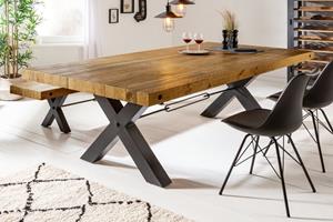 Invicta Interior Eettafel Thor 240cm pine vintage Bruin 80mm/ 43560