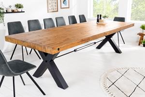 Invicta Interior Eettafel Thor 300cm pine vintage Bruin 80mm/ 43380