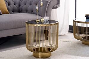 Invicta Interior Salontafel Variation 40cm Gouden zwartglas/ 43232
