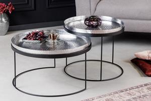 Invicta Interior Salontafel Elements set van 2 Zilver Dienblad/ 42729