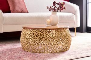 Invicta Interior Salontafel Leaf 75cm Gouden Acacia hout/ 43228