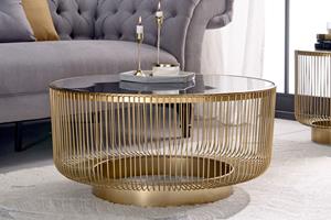 Invicta Interior Salontafel Variation 80cm Gouden zwartglas/ 43233
