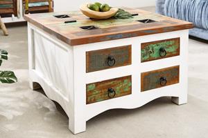 Invicta Interior Salontafel Jakarta 70cm Truhe white wash Mango/ 42149