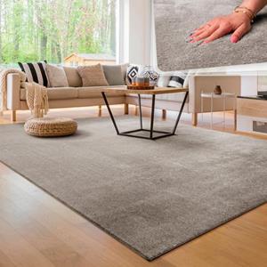 Teppich Cadiz 630, Paco Home, rechteckig, Höhe: 22 mm, Uni-Farben, besonders weich, waschbar, auch als Läufer erhältlich