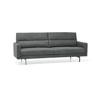 Prominent Relaxbank 3-Zits T-501 Donkergrijs Stof en Leer