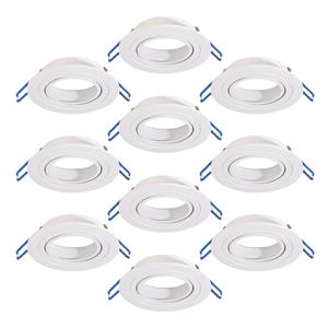 HOFTRONIC™ Set van 10 Balos GU10 Inbouwspot armaturen IP20 Kantelbaar wit