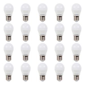 HOFTRONIC™ 20x E27 LED Lamp - 4,8 Watt 470 lumen - 2700K Warm wit licht - Grote fitting - Vervangt 40 Watt - G45 vorm
