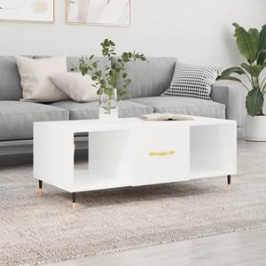 VidaXL Salontafel 102x50x40 cm bewerkt hout hoogglans wit