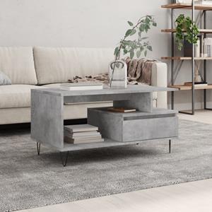 VidaXL Salontafel 90x49x45 cm bewerkt hout betongrijs