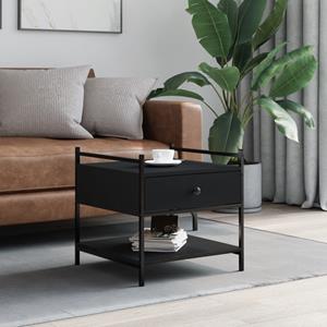 VidaXL Salontafel 50x50x50 cm bewerkt hout zwart