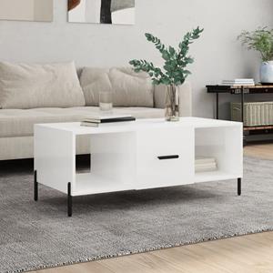 VidaXL Salontafel 102x50x40 cm bewerkt hout hoogglans wit