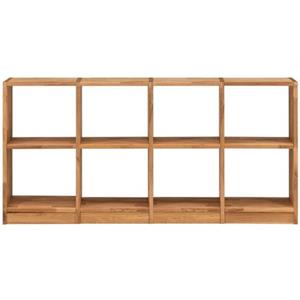 Home affaire Kastelement Ecko van mooi massief wildeikenhout, breedte 181 cm, met 8 vakken