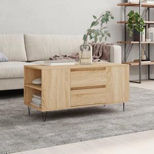 VidaXL Salontafel 102x44,5x50 cm bewerkt hout sonoma eikenkleurig