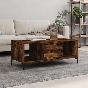 VidaXL Salontafel 102x50x40 cm bewerkt hout gerookt eikenkleurig