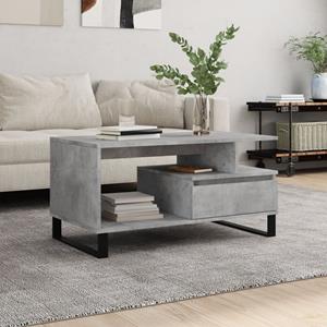 VidaXL Salontafel 90x49x45 cm bewerkt hout betongrijs