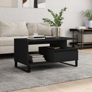 VidaXL Salontafel 90x49x45 cm bewerkt hout zwart
