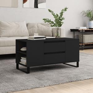 VidaXL Salontafel 102x44,5x50 cm bewerkt hout zwart