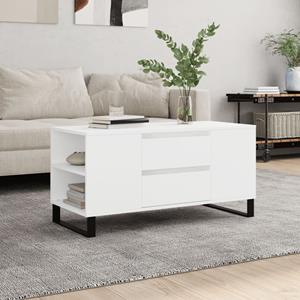 VidaXL Salontafel 102x44,5x50 cm bewerkt hout wit