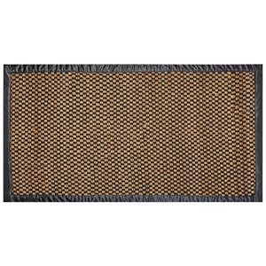 BELIANI Vloerkleed jute zwart/beige 80 x 150 cm GERCE