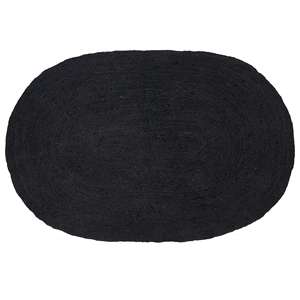 BELIANI Vloerkleed jute zwart 160 x 230 cm DEMIRCI