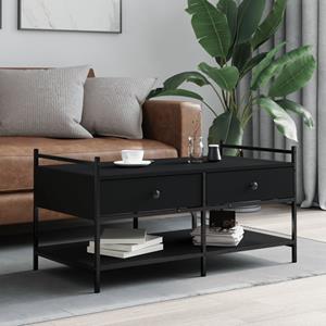 VidaXL Salontafel 99x50x50 cm bewerkt hout zwart