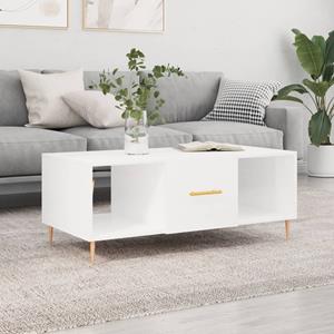 VidaXL Salontafel 102x50x40 cm bewerkt hout hoogglans wit